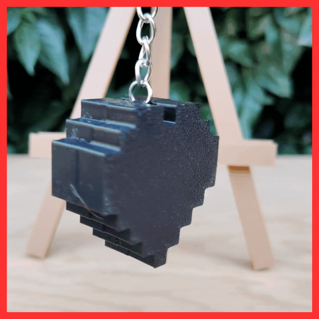 Llavero Corazón MInecraft Clicker (Sensorial)