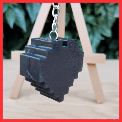 Llavero Corazón MInecraft Clicker (Sensorial)